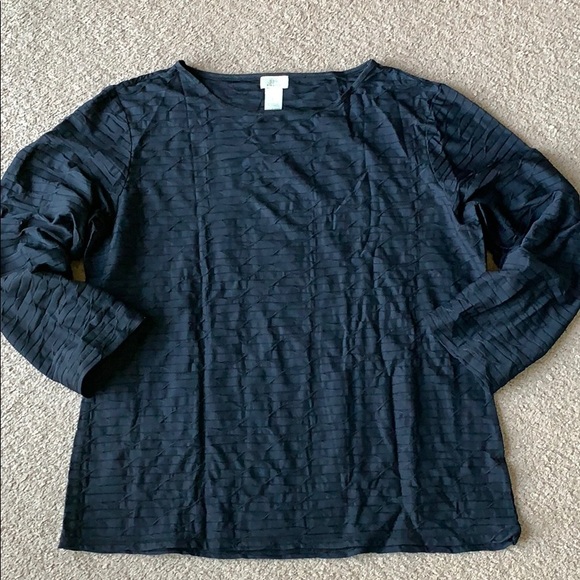 J jill Stretch top sz Large in black - Picture 1 of 5